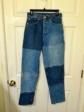 Divided Women's Patchwork Blue Denim Jeans